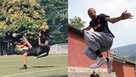 NBA(影)／修行完改踢少林足球？「高僧」文班亞馬嘗試「倒掛金鉤」結果慘摔GG
