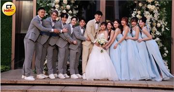 禾羽擔任王齊麟婚禮伴娘幸運抽中捧花　喊話：歡迎介紹對象