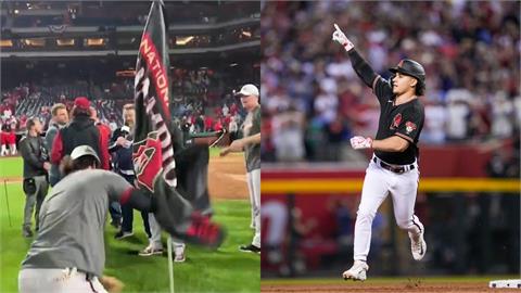 MLB／響尾蛇闖世界大賽太嗨！球員在費城人主場「插旗」畫面曝光惹議