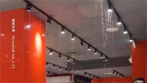 吃牛排配水舞秀？台中連鎖牛排館　「天花板驚見水柱」彷彿誤入水濂洞