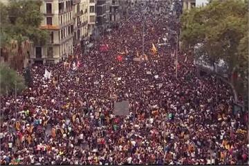 抗議警暴力相向 加泰隆尼亞30萬人大罷工