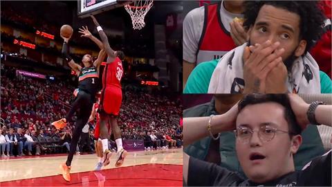 NBA(影)／禁用武功！文班亞馬上演「功夫灌籃」板凳+球迷抱頭　對手落地他還在飛