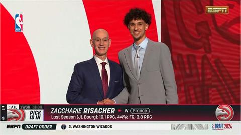 NBA選秀法國好手連兩年當狀元　Risacher與「斑馬」身材相似