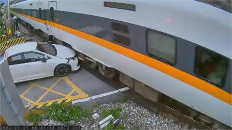出事了！酒駕男撞太魯閣車廂　「汽車秒變廢鐵」370乘客受影響