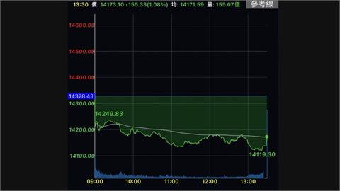 台積電拉尾盤難挽頹勢　台股跌155點失守14200點