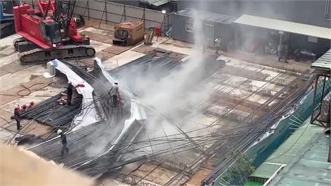 台北車站附近建案工安意外！　疑焊接不良！20公噸鋼筋墜落