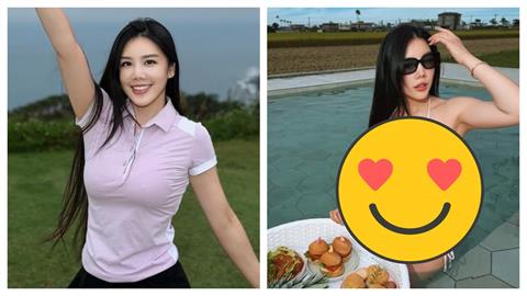 女星嫁建商尪3年不忍脫了！粉色比基尼「炸超兇上圍」事業線看光…網全暴動