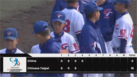 棒球(影)／「台灣尚勇」應援再現！U12亞洲少棒賽　台灣4局16比0「扣倒」中國