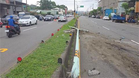 恍神釀禍？桃園卡車衝對向撞轎車　兩車毀損慘重