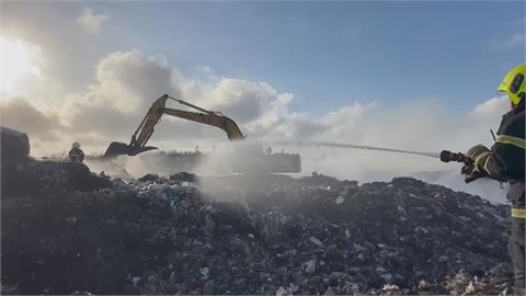 澎湖垃圾場大火！垃圾車全燒毀　居民垃圾無處可丟