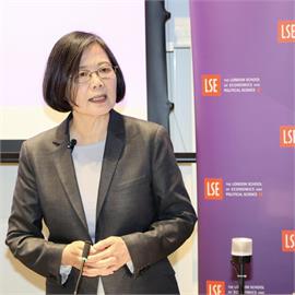 快新聞／蔡英文回「母校」倫敦政經學院演說　對台灣因應貿易變局能力有信心