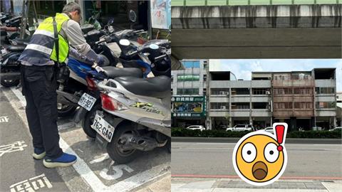 台中馬路奇景「孤獨的」機車停車格！吸4千網友朝聖笑：邊緣人專用嗎？