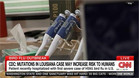 美首例H5N1重症病患驗出變異病毒　幸尚無人傳人