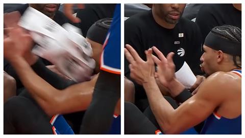 NBA(影)／請你吃毛巾啦！尼克哈特飆致命「3+1」挑釁暴龍板凳超好笑