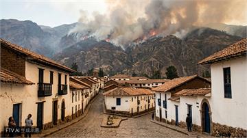 哥倫比亞安地斯山區爆發大火　知名觀光古鎮面臨威脅
