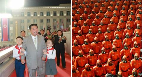 北朝鮮建國73週年！金正恩深夜閱兵　防堵疫情防護衣、面罩超壯觀