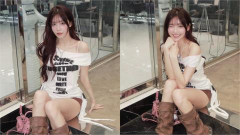 啦啦女神李恩菲「浴帽吃烤肉」　恥力大挑戰：「打菜阿姨」造型網笑翻！