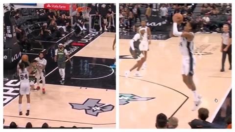 NBA(影)／《影子籃球員》綠間是真的啦！馬刺瓦塞爾空中接力三分球觀眾全傻眼