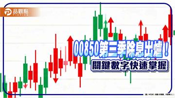 00850除息0.85元！連2季不變　想領息最晚這天買