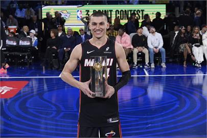 NBA(影)／小李三連霸夢碎　英雄哥射下三分球大賽冠軍