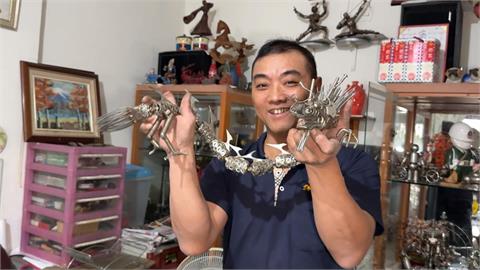 廢五金變身成創意作品 鋼鐵藝術達人展現好手藝