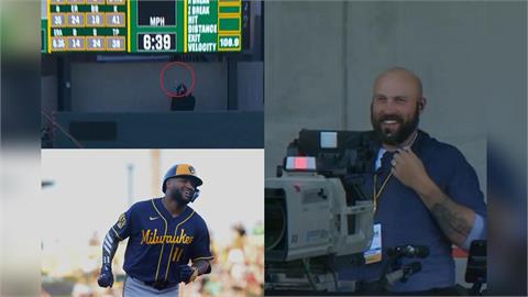 MLB(影)／天外飛來全壘打砸碎攝影機！攝影師超淡定：沒什麼大不了的
