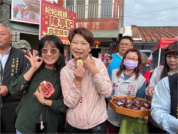 快新聞／祈願台南安康、台灣平安　陳亭妃初三拜廟加碼送「這好禮」