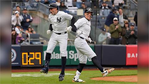 MLB(影)／法官、米飯哥同場開轟寫隊史紀錄！洋基完成連3場橫掃皇家