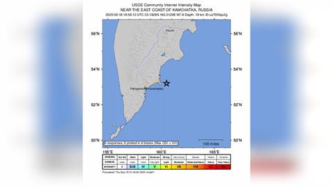 俄國堪察加東海岸附近強震規模7.8　觸發海嘯警報