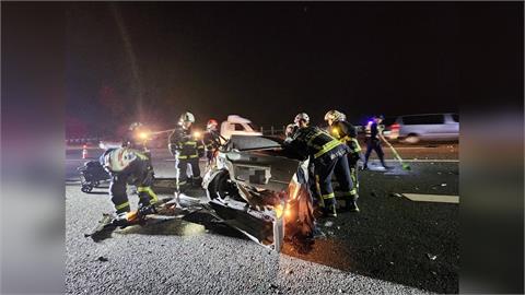 快新聞／最新！國3轎車故障停輔助車道　後車高速追撞1死