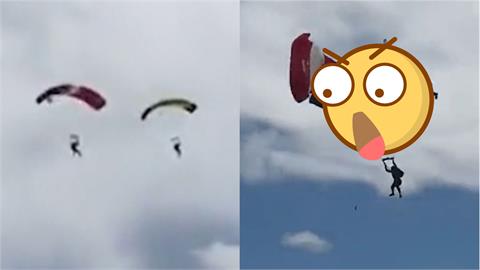 驚悚畫面曝！巴西2傘兵空中追撞「裝備纏一起」　急墜35公尺釀1死1傷