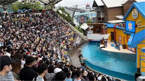 天公不做美宜花短暫雨　清水地熱、海洋公園湧出遊人潮