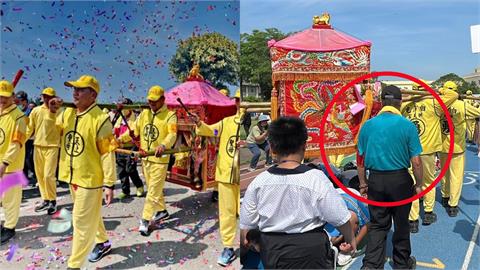 白沙屯媽祖鑾轎緊跟「紅臂章神秘人」是誰？信眾曝「真實身分」：奉獻一生的前輩