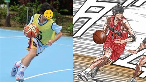 籃球／女兒也太帥！4.8萬人搶看「壓肩完美復刻流川楓」　脆友：原來漫畫沒有騙我