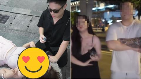 黑男街頭「驗正妹超兇猛料」！彈跳運動「衣服猛下滑」新片網歪：想看歐美辣妹