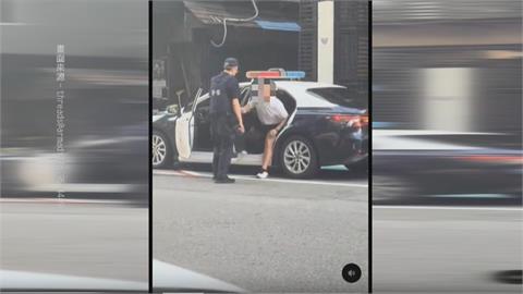 高雄男突進警車後座稱「上錯車」　友人還在對面錄影　惡搞男下場慘了