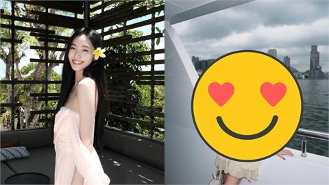 小S二女兒「細肩白裙」香港度假！長髮及腰搭美腿喊話：同我一起走嗎？