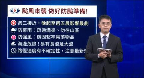 快新聞／康芮颱風中心恐「破壞性強風」　氣象署：週四全台明顯豪大雨