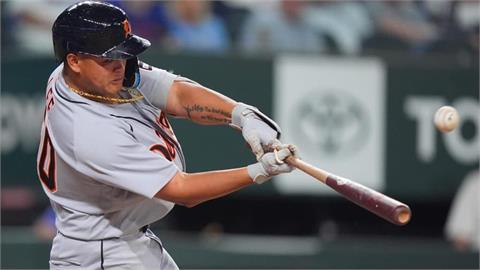MLB(影)／李灝宇又開轟啦！單場繳雙安包辦老虎2分  連續安打場次推進到10場