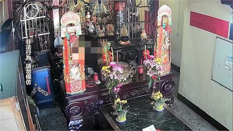 光天化日進宮廟偷三太子　嫌聲稱：太喜歡、忍不住