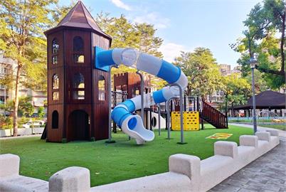 快新聞／新北首座兒童設計遊樂場！　中和華福公園「歡樂城堡」今啟用