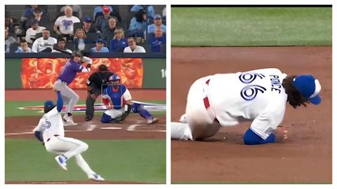 MLB(影)／怎麼了？「前韓職MVP」投球突然軟腳、守備又受傷倒地疼痛哀號退場！