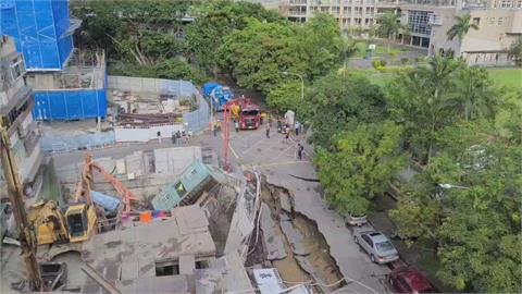 基泰大直建案！灌漿太慢改用「灌砂」　預計週六就能回填一半