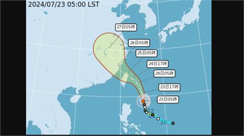 快新聞／氣象署宣布凱米11:30發布陸警　3縣市列入「首波警戒」