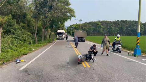 花蓮鳳林鎮機車撞上曳引車尾　雙載2人當場OHCA不治