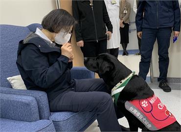 快新聞／全台首隻「駐點醫院輔助治療犬」將退休　蔡英文親帶「巴拉圭牛肉乾」慰勞