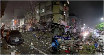 新竹便當店凌晨氣爆！5送醫3命危　轎車遭炸飛「街道如戰場」