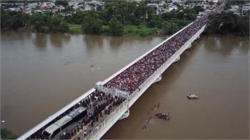 中美洲移民北漂赴美 墨西哥跨國橋上爆衝突