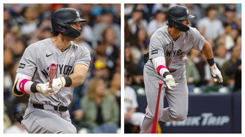 MLB(影)/母親節最棒禮物!洋基「左打法官」媽媽面前敲出大聯盟生涯第一支安打