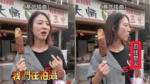 路人經過鏡頭⋯美食網紅翻臉嗆「在拍攝哎！」遭炎上　急發全黑圖道歉